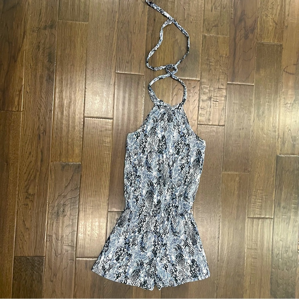 BCX Neck Tie Up Romper